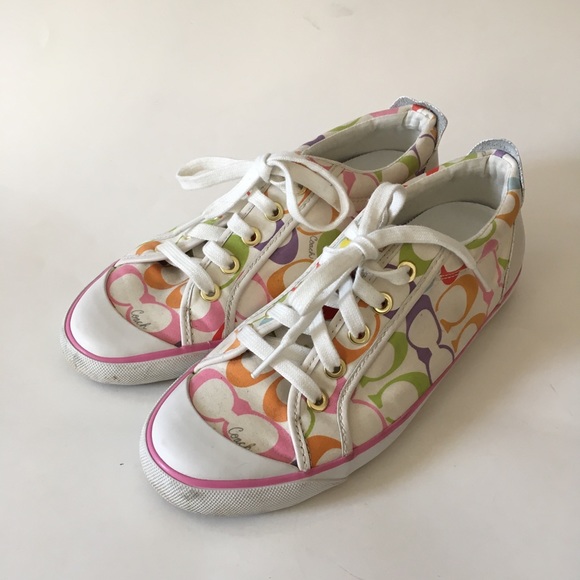 Coach Shoes - Coach Barrett Multicolor Poppy Sneakers 7.5